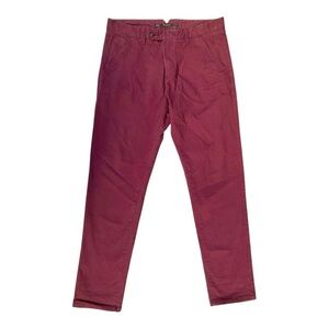 🔆Camicissima Red Chino Pants 🇮🇹 Size 56 👖 Made in Italy 🔥 Cotton Smart Casual